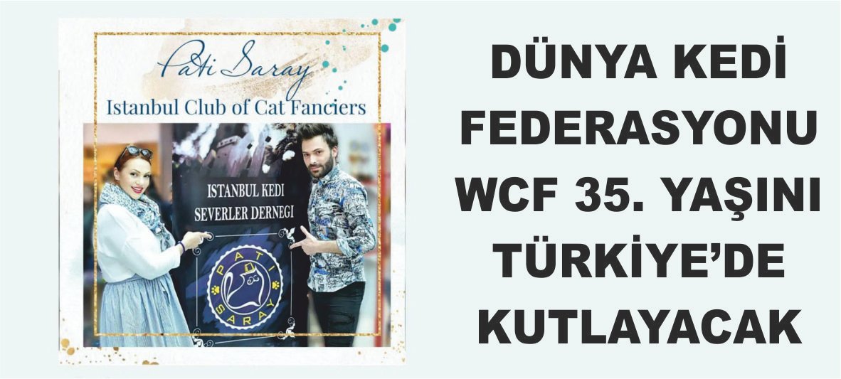 DÜNYA KEDİ FEDERASYONU WCF 35.YAŞINI TÜRKİYE'DE KUTLAYACAK